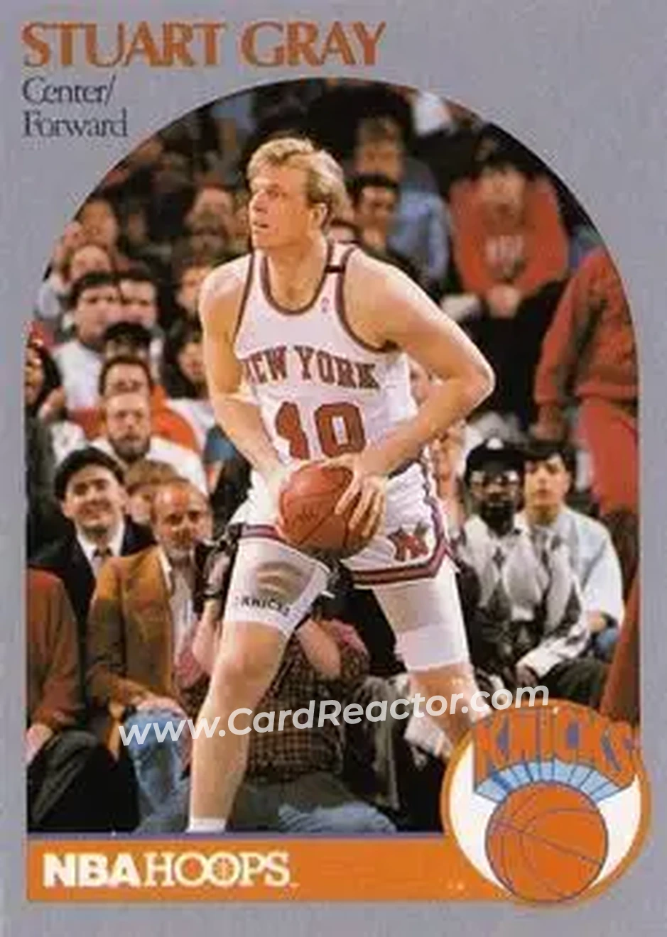 1990-91 Hoops #204 - Stuart Gray - New York Knicks - Front 1990-91 Hoops #204 - Stuart Gray - New York Knicks - Front