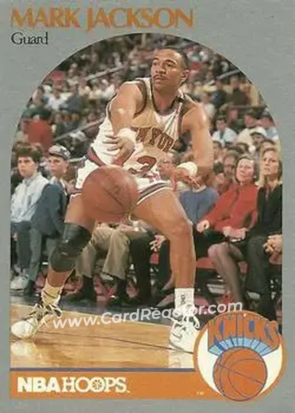 1990-91 Hoops #205 - Mark Jackson - New York Knicks - Front 1990-91 Hoops #205 - Mark Jackson - New York Knicks - Front