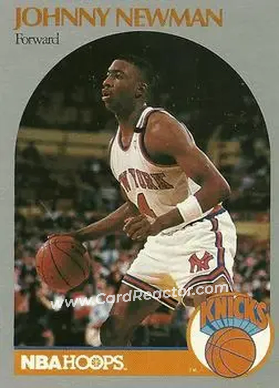 1990-91 Hoops #206 - Johnny Newman - New York Knicks - Front 1990-91 Hoops #206 - Johnny Newman - New York Knicks - Front