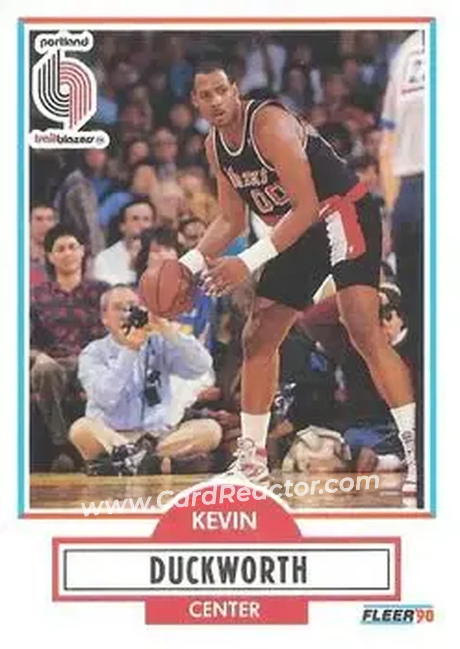 1990-91 Fleer #155 - Kevin Duckworth - Portland Trail Blazers - Front
