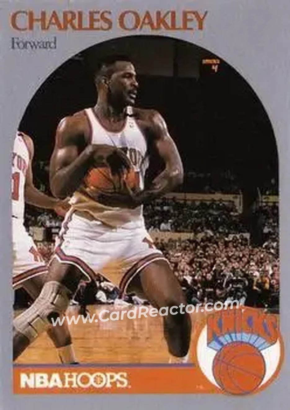 1990-91 Hoops #207 - Charles Oakley - New York Knicks - Front 1990-91 Hoops #207 - Charles Oakley - New York Knicks - Front
