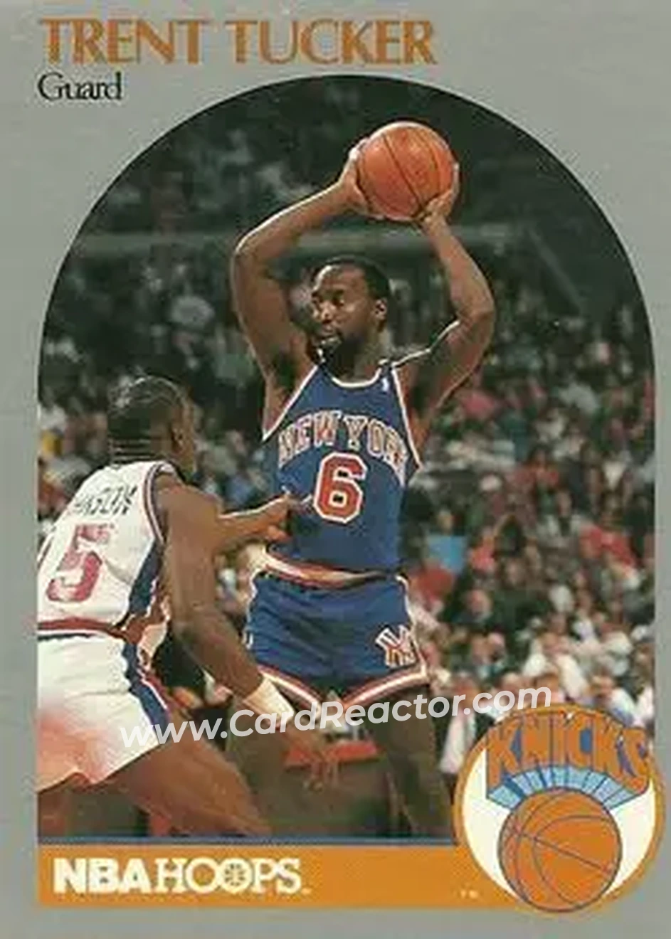 1990-91 Hoops #208 - Trent Tucker - New York Knicks - Front