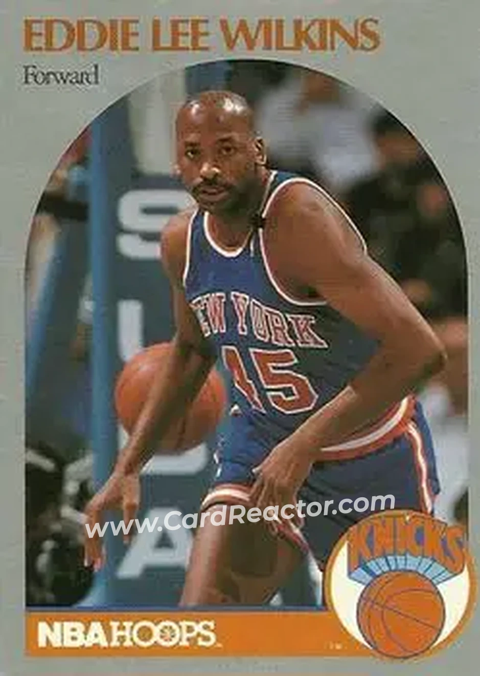 1990-91 Hoops #211 - Eddie Lee Wilkins - New York Knicks - Front