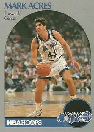 1990-91 Hoops #213 - Mark Acres - Orlando Magic