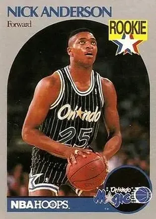 1990-91 Hoops #214 - Nick Anderson - Orlando Magic