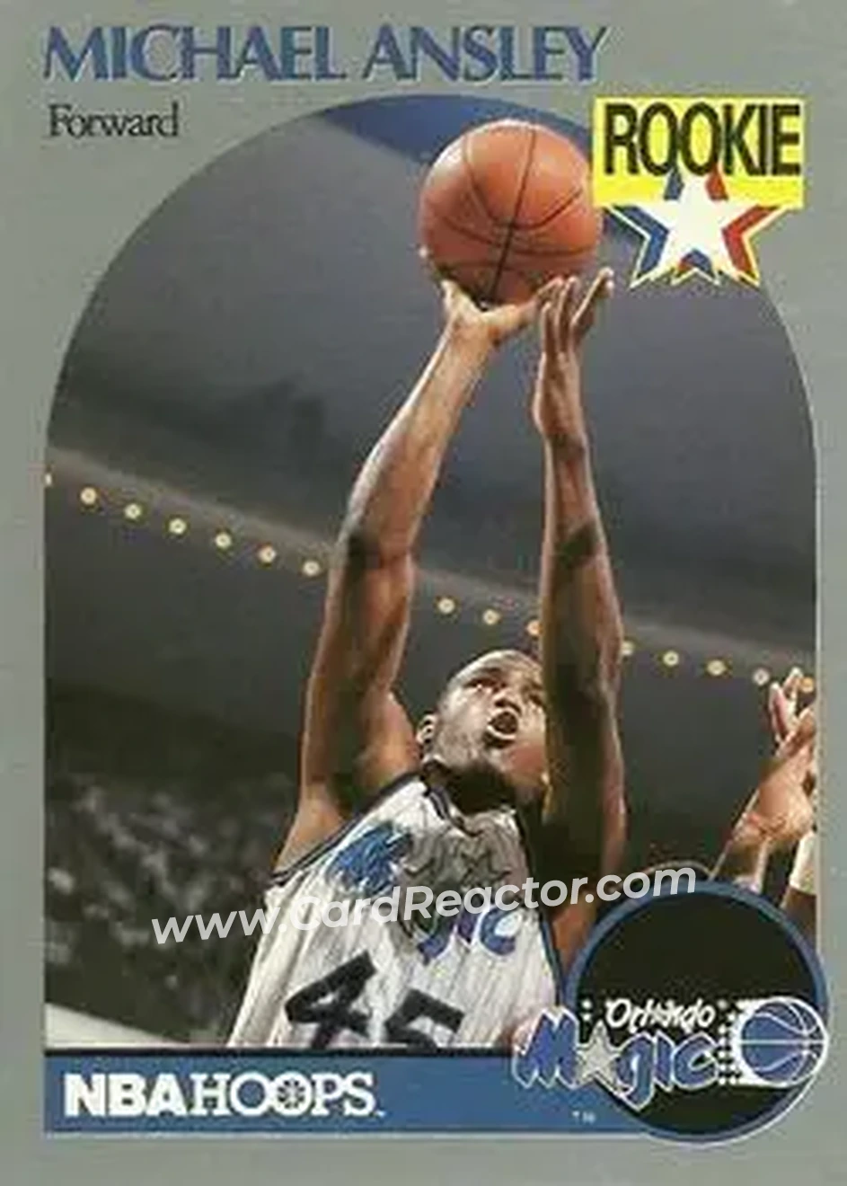 1990-91 Hoops #215 - Michael Ansley - Orlando Magic - Front