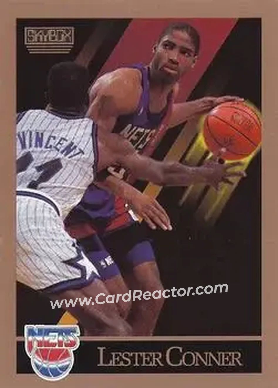 1990-91 SkyBox #178 - Lester Conner - New Jersey Nets - Front