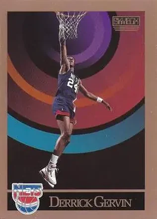 1990-91 SkyBox #179 - Derrick Gervin - New Jersey Nets