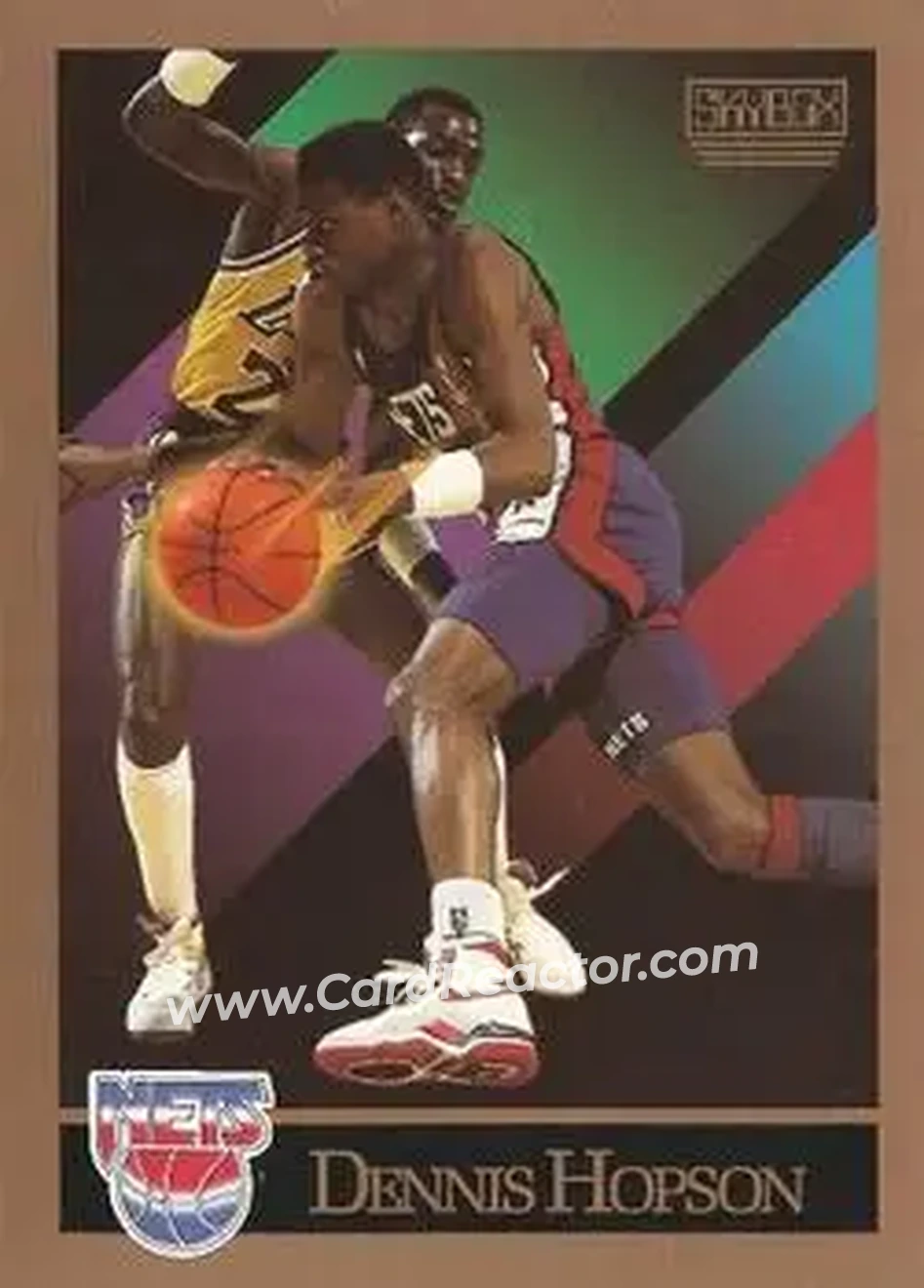 1990-91 SkyBox #182 - Dennis Hopson - New Jersey Nets - Front