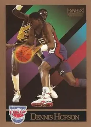 1990-91 SkyBox #182 - Dennis Hopson - New Jersey Nets