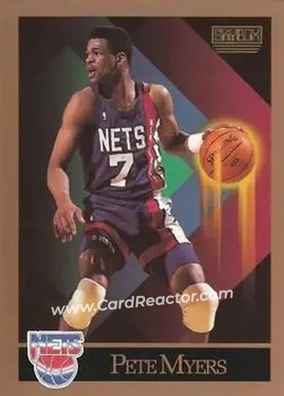 1990-91 SkyBox #184 - Pete Myers - New Jersey Nets - Front
