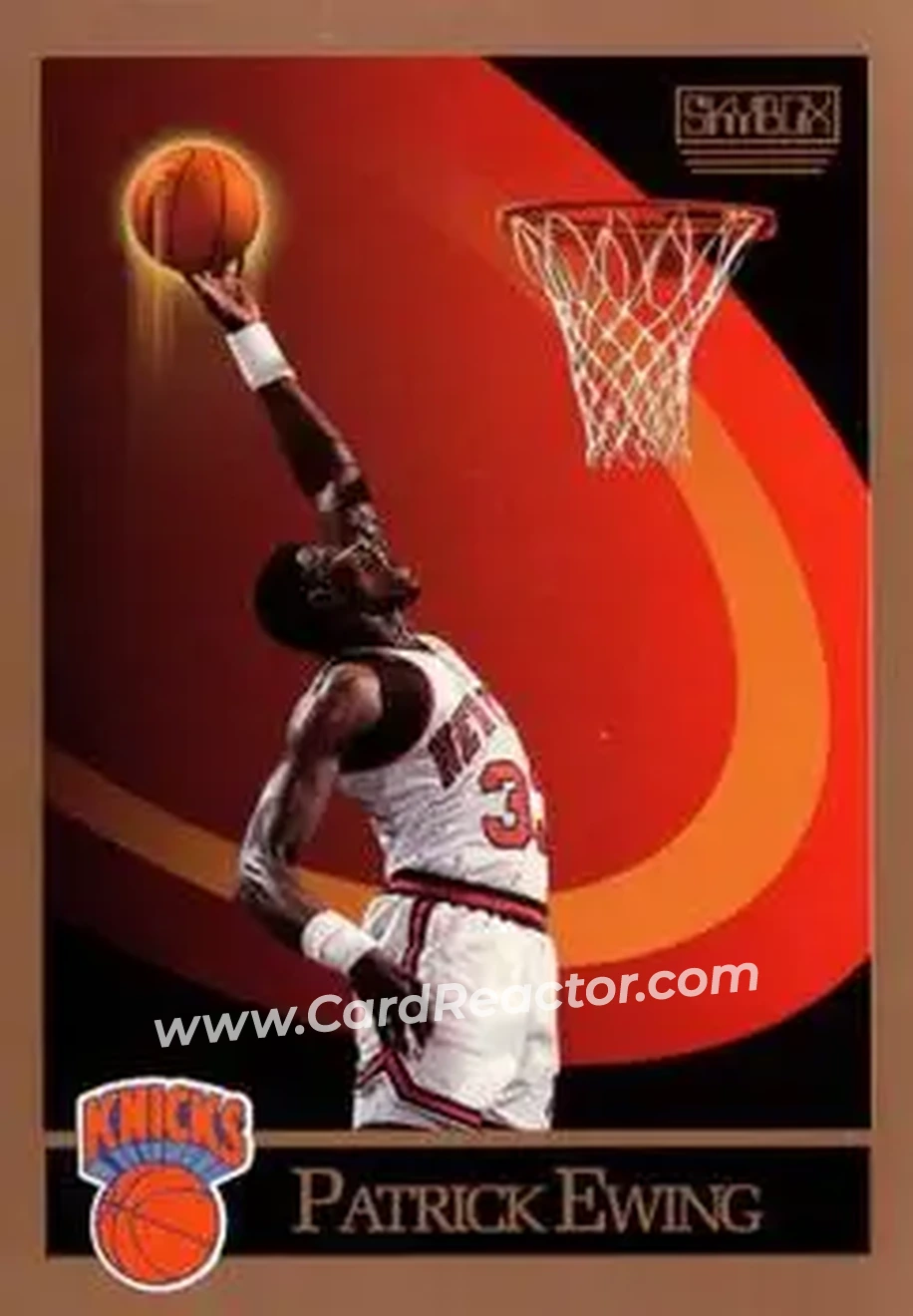 1990-91 SkyBox #187 - Patrick Ewing - New York Knicks - Front 1990-91 SkyBox #187 - Patrick Ewing - New York Knicks - Front