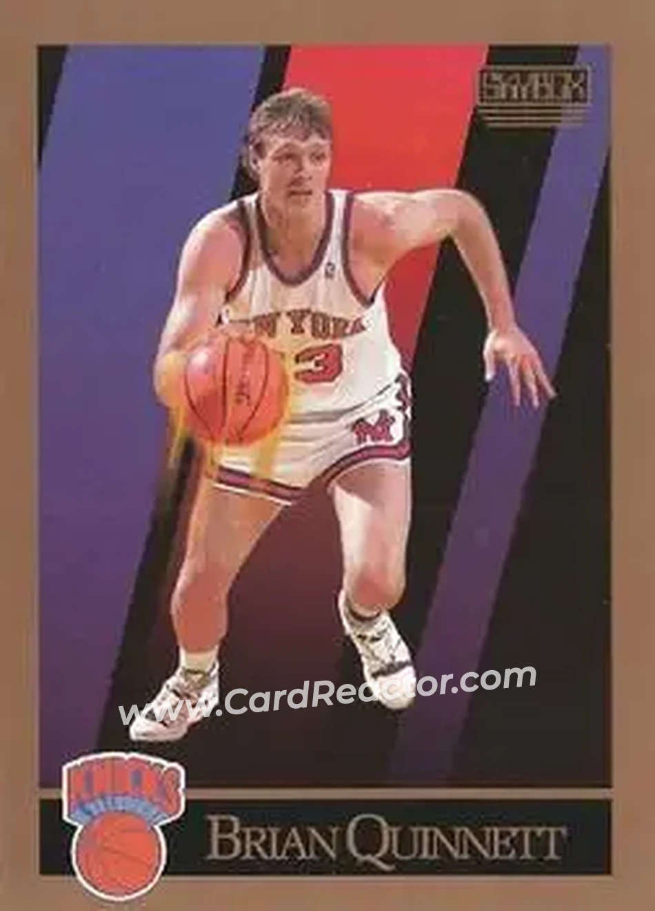 1990-91 SkyBox #192 - Brian Quinnett - New York Knicks - Front