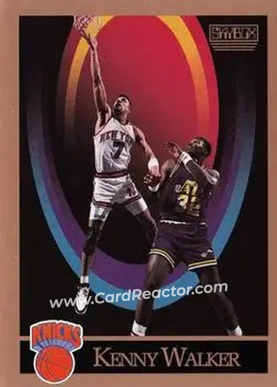 1990-91 SkyBox #195 - Kenny Walker - New York Knicks - Front 1990-91 SkyBox #195 - Kenny Walker - New York Knicks - Front