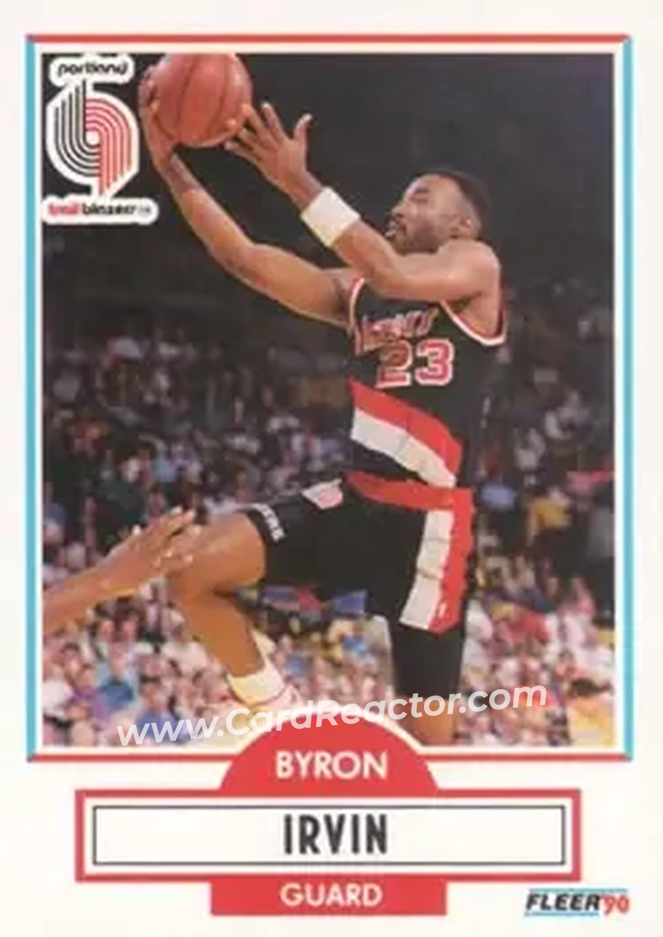 1990-91 Fleer #156 - Byron Irvin - Portland Trail Blazers - Front