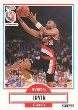 1990-91 Fleer #156 - Byron Irvin - Portland Trail Blazers