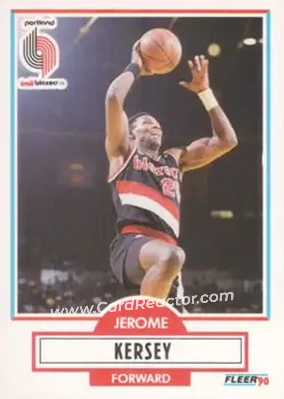 1990-91 Fleer #157 - Jerome Kersey - Portland Trail Blazers - Front
