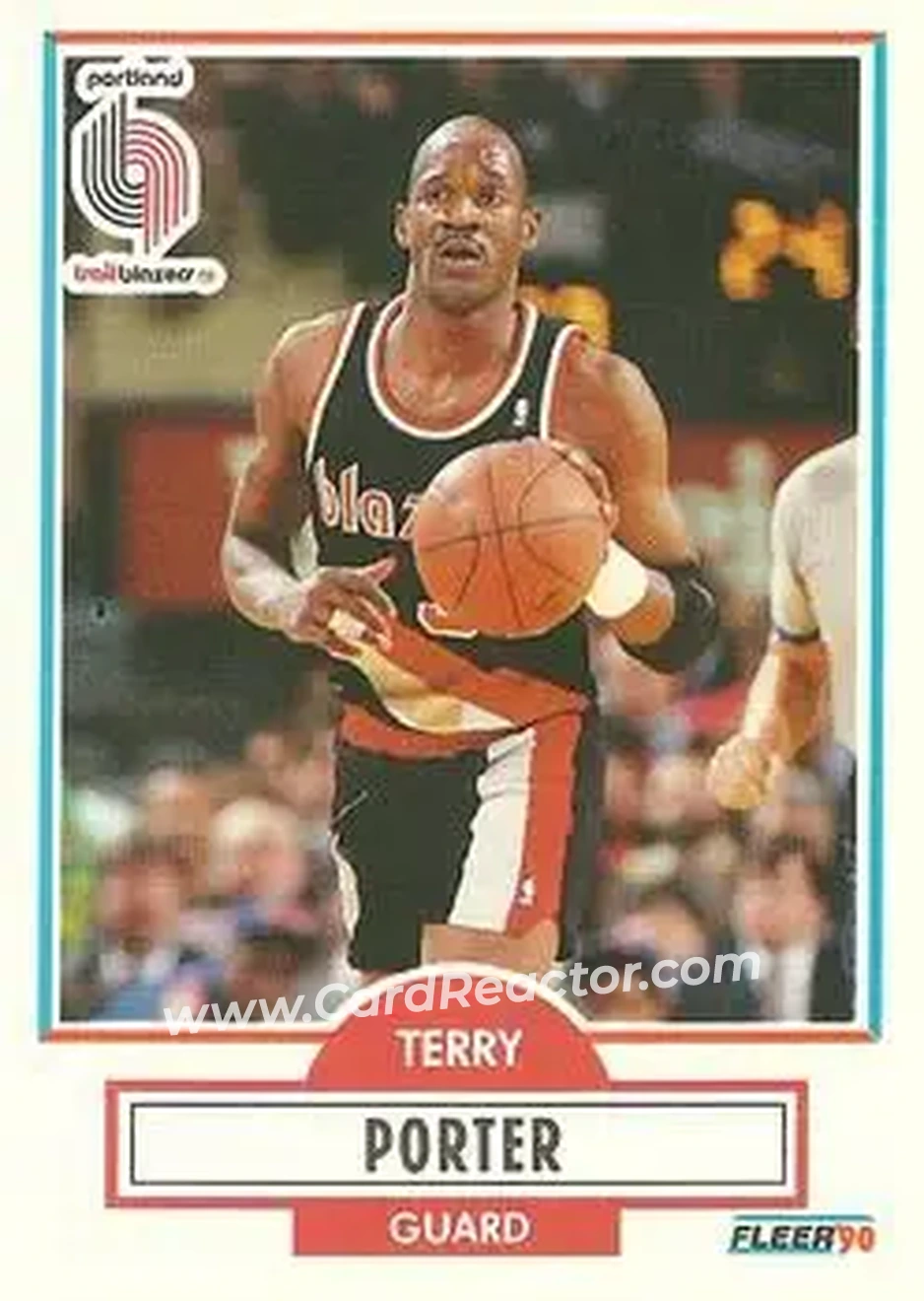 1990-91 Fleer #158 - Terry Porter - Portland Trail Blazers - Front