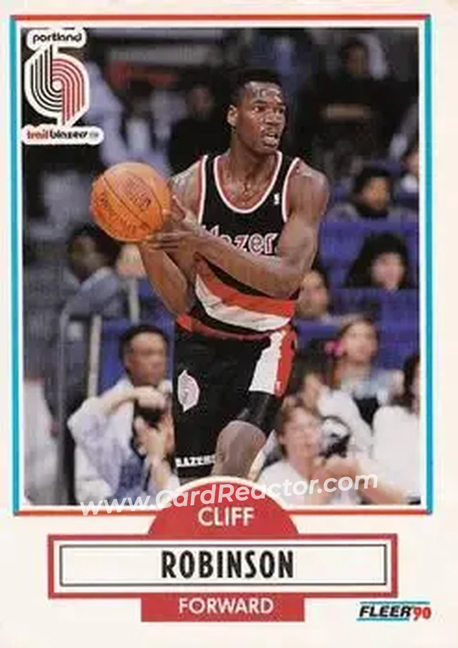 1990-91 Fleer #159 - Clifford Robinson - Portland Trail Blazers - Front