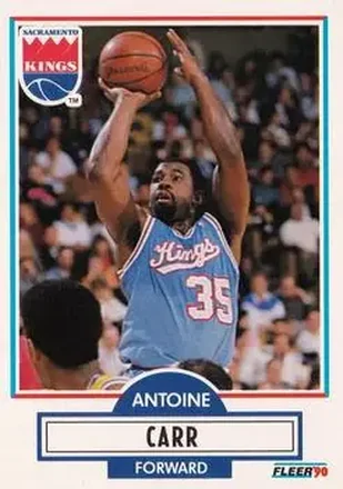 1990-91 Fleer #163 - Antoine Carr - Sacramento Kings