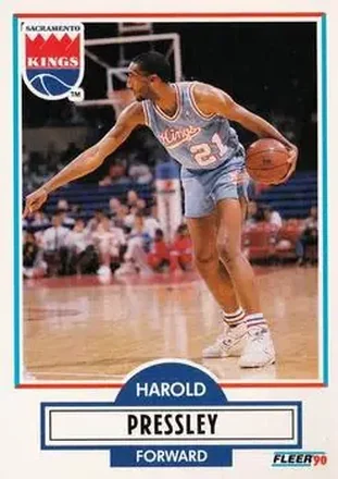 1990-91 Fleer #166 - Harold Pressley - Sacramento Kings