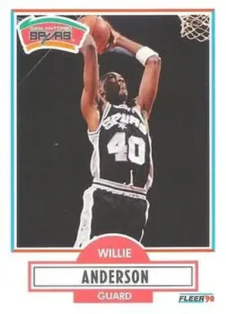 1990-91 Fleer #168 - Willie Anderson - San Antonio Spurs