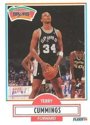 1990-91 Fleer #170 - Terry Cummings - San Antonio Spurs