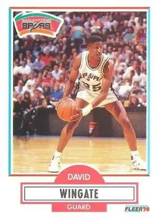 1990-91 Fleer #174 - David Wingate - San Antonio Spurs