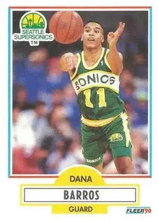 1990-91 Fleer #175 - Dana Barros - Seattle SuperSonics
