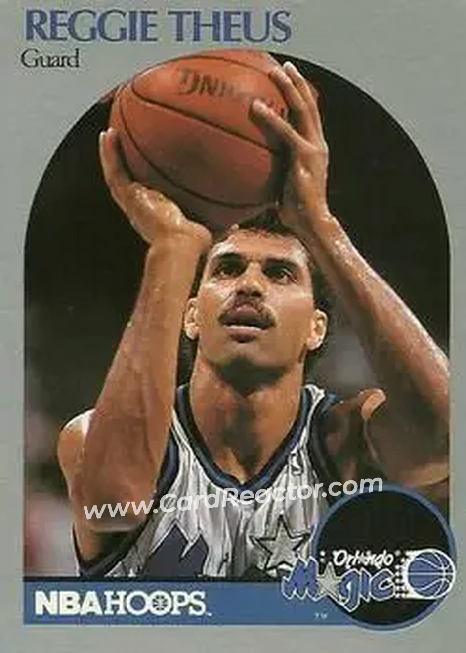 1990-91 Hoops #222 - Reggie Theus - Orlando Magic - Front