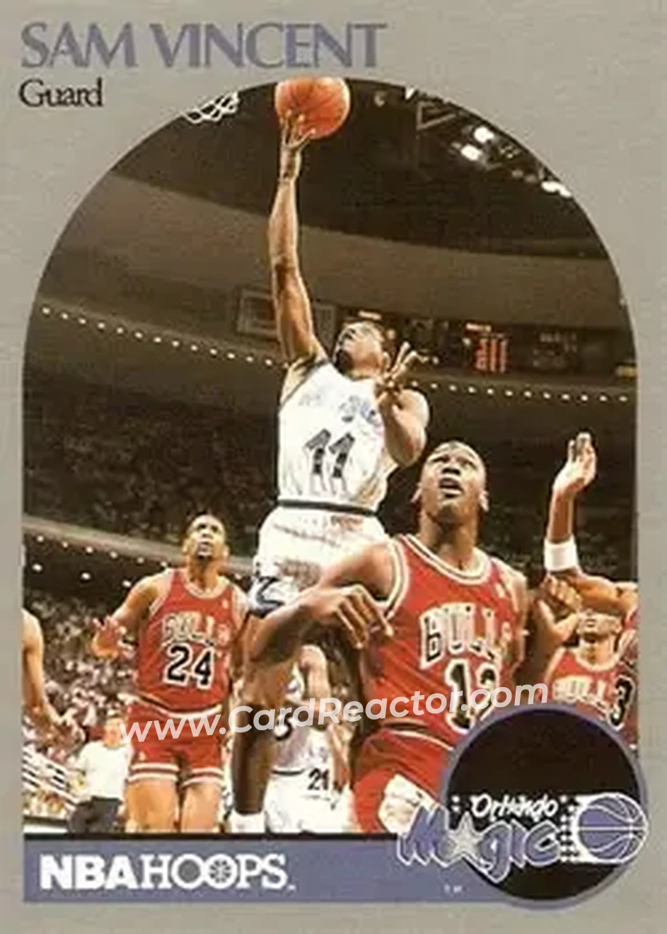 1990-91 Hoops #223 - Sam Vincent - Orlando Magic - Front