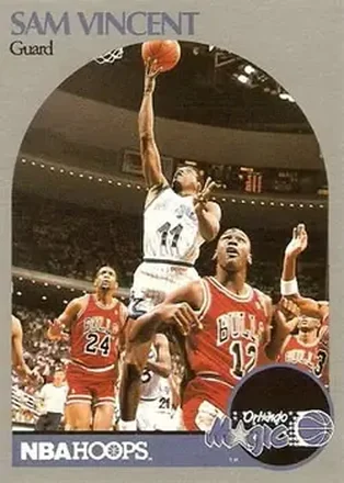 1990-91 Hoops #223 - Sam Vincent - Orlando Magic