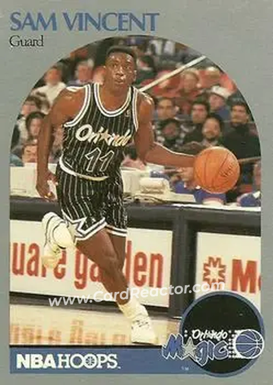 1990-91 Hoops #223 - Sam Vincent - Orlando Magic - Front