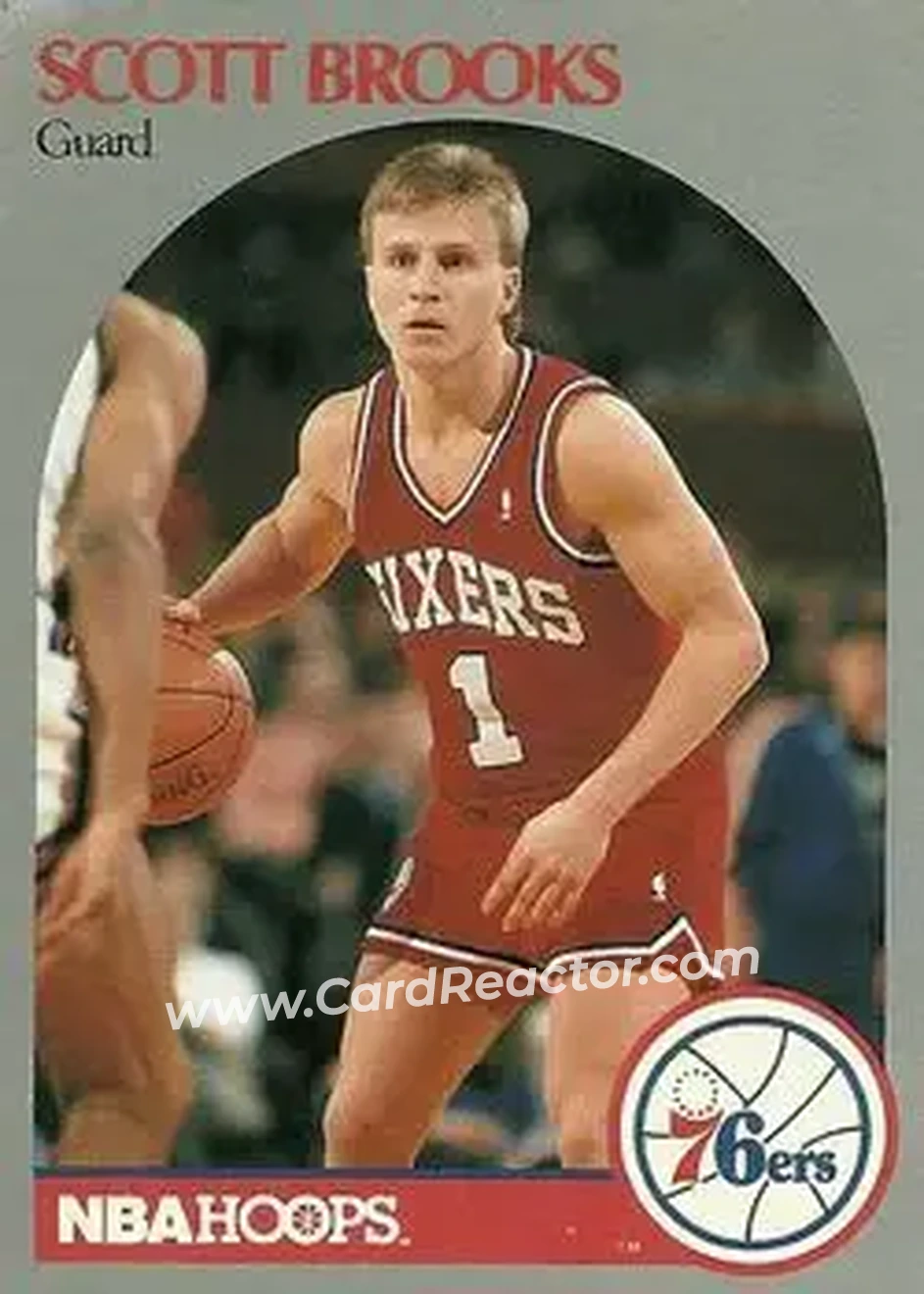 1990-91 Hoops #226 - Scott Brooks - Philadelphia 76ers - Front 1990-91 Hoops #226 - Scott Brooks - Philadelphia 76ers - Front