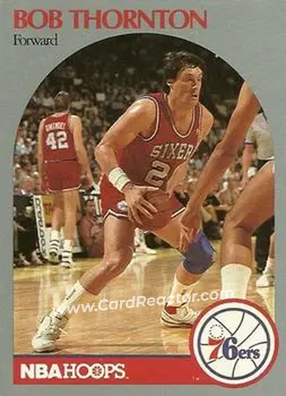 1990-91 Hoops #232 - Bob Thornton - Philadelphia 76ers - Front