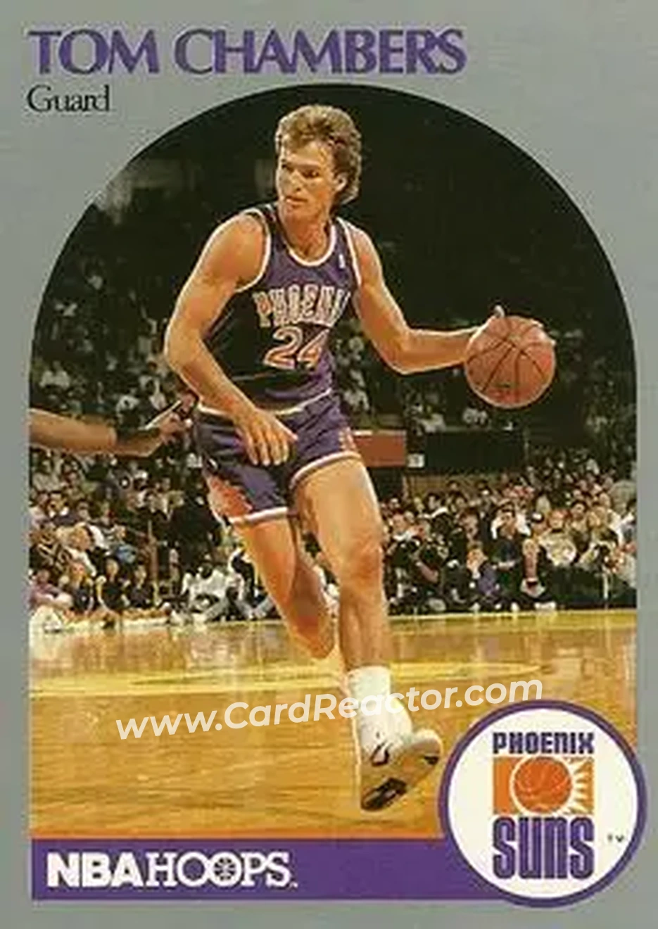 1990-91 Hoops #234 - Tom Chambers - Phoenix Suns - Front