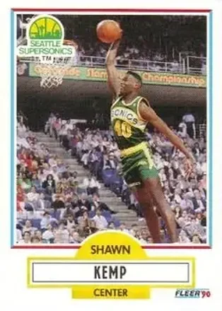 1990-91 Fleer #178 - Shawn Kemp - Seattle SuperSonics