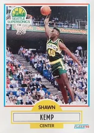 1990-91 Fleer #178 - Shawn Kemp - Seattle SuperSonics