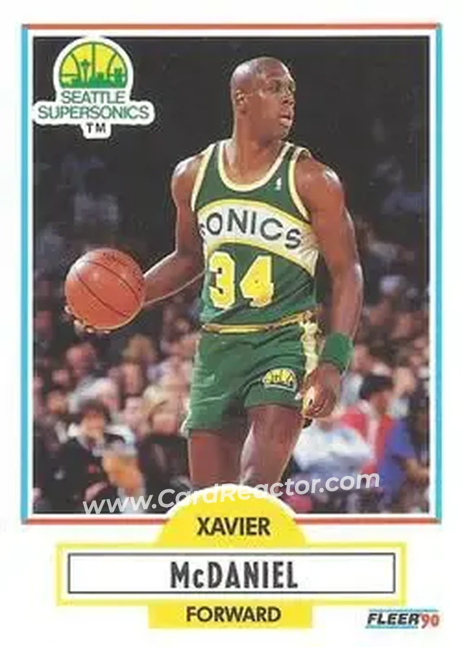 1990-91 Fleer #179 - Xavier McDaniel - Seattle SuperSonics - Front 1990-91 Fleer #179 - Xavier McDaniel - Seattle SuperSonics - Front
