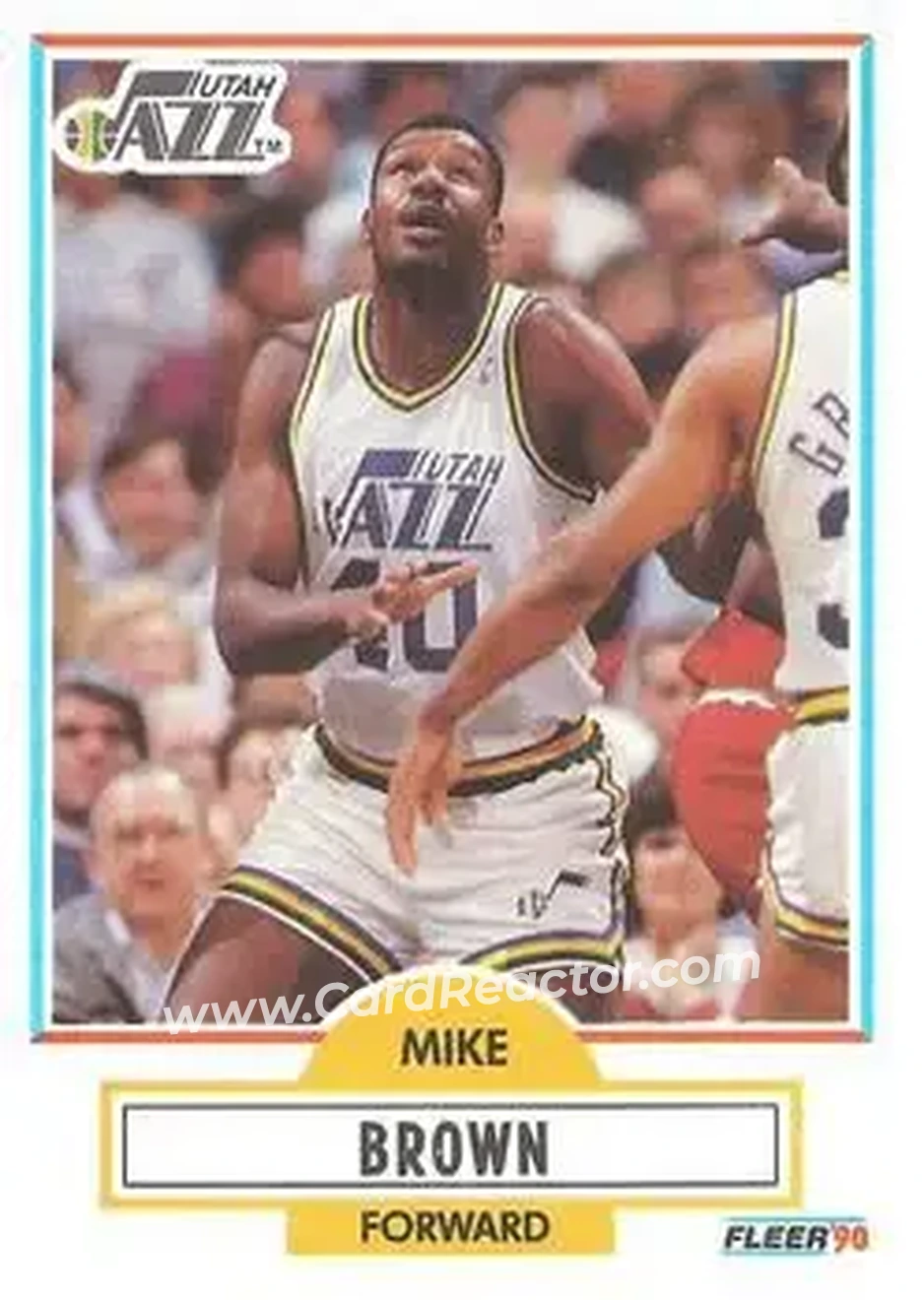 1990-91 Fleer #183 - Mike Brown - Utah Jazz - Front