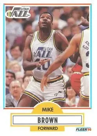 1990-91 Fleer #183 - Mike Brown - Utah Jazz