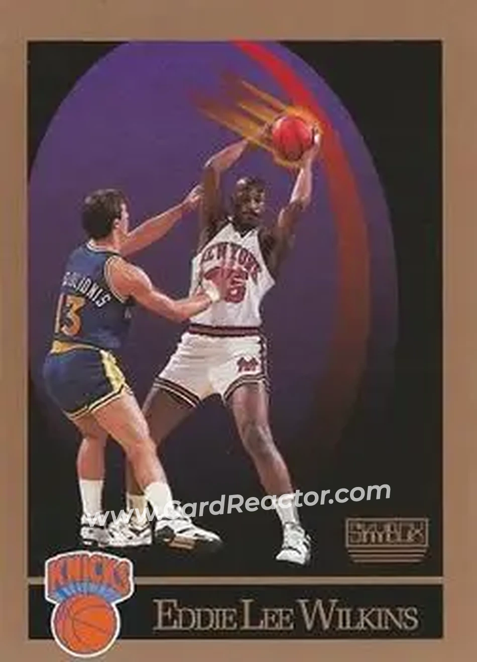 1990-91 SkyBox #196 - Eddie Lee Wilkins - New York Knicks - Front