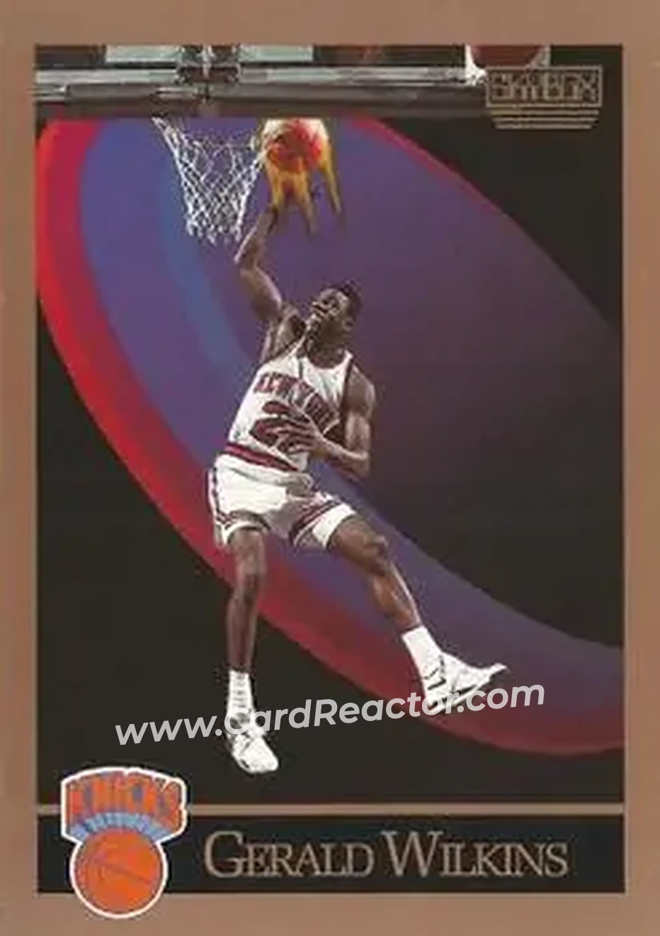 1990-91 SkyBox #197 - Gerald Wilkins - New York Knicks - Front