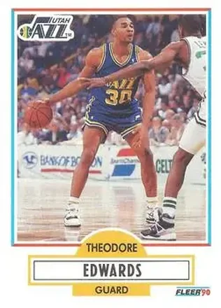 1990-91 Fleer #185 - Blue Edwards - Utah Jazz