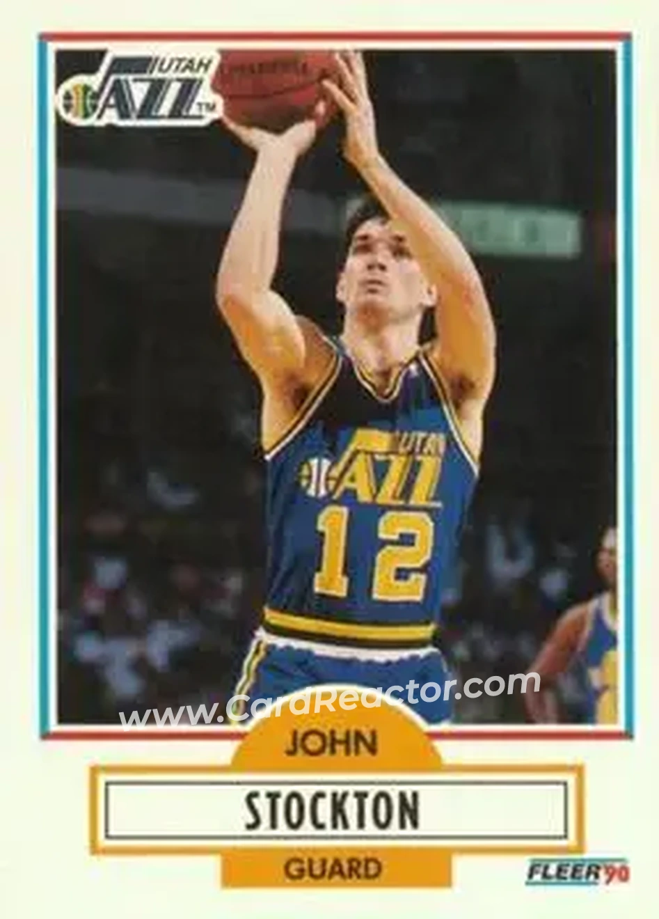 1990-91 Fleer #189 - John Stockton - Utah Jazz - Front