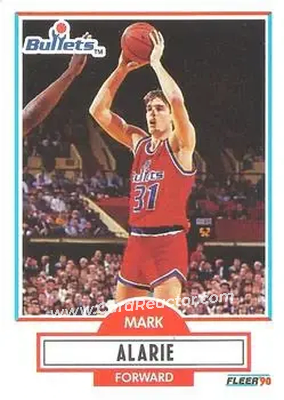 1990-91 Fleer #190 - Mark Alarie - Washington Bullets - Front
