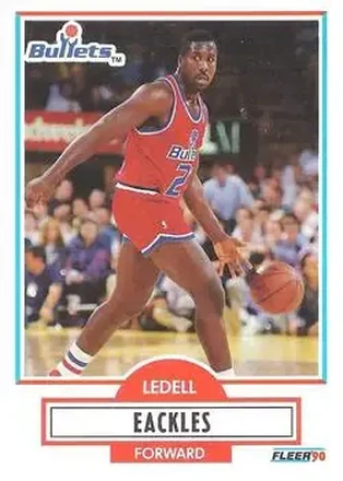 1990-91 Fleer #191 - Ledell Eackles - Washington Bullets