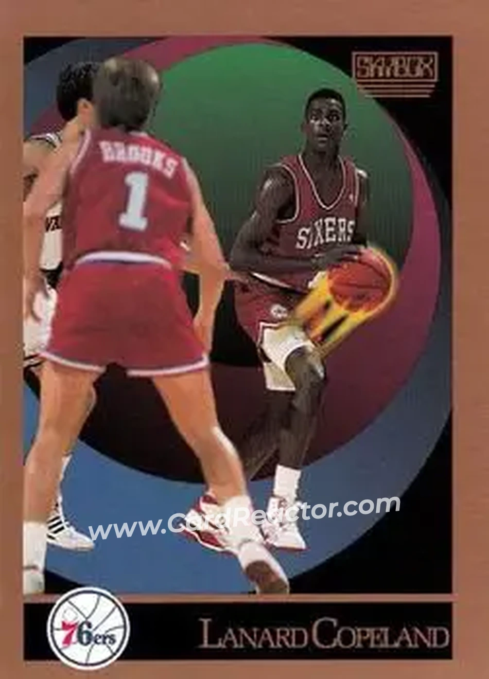 1990-91 SkyBox #213 - Lanard Copeland - Philadelphia 76ers - Front