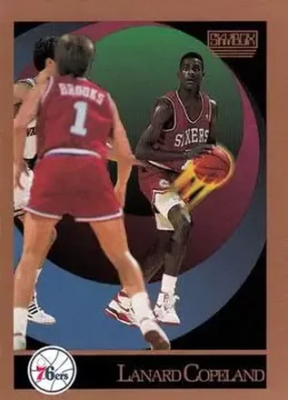 1990-91 SkyBox #213 - Lanard Copeland - Philadelphia 76ers