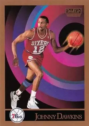 1990-91 SkyBox #214 - Johnny Dawkins - Philadelphia 76ers